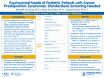 Psychosocial Needs of Pediatric Patients with Cancer Predisposition Syndromes: Standardized Screening Needed