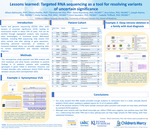 Lessons learned: Targeted RNA sequencing as a tool for resolving variants of uncertain significance by Allison Kalinousky, Vitoria Paolillo, Florencia Del Viso, Elena Repnikova, Ana S A Cohen, Joseph Alaimo, Emily Farrow, Carol J. Saunders, and Isabelle Thiffault