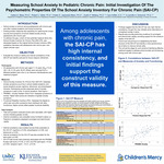 Measuring school anxiety in pediatric chronic pain: Initial investigation of the psychometric properties of the School Anxiety Inventory for Chronic Pain (SAI-CP)