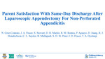 Parent satisfaction with same day discharge after laparoscopic appendectomy for non perforated appendicitis