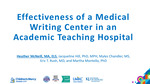 Effectiveness of a Medical Writing Center in an Academic Teaching Hospital by Heather McNeill, Jacqueline Hill, Myles Chandler, Eric T. Rush, and Martha Montello